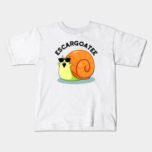 Escargoatee Cute French Snail Escargot Pun Kids T-Shirt